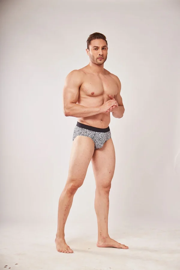 Men's Cotton Lycra Printed Brief - Image 3