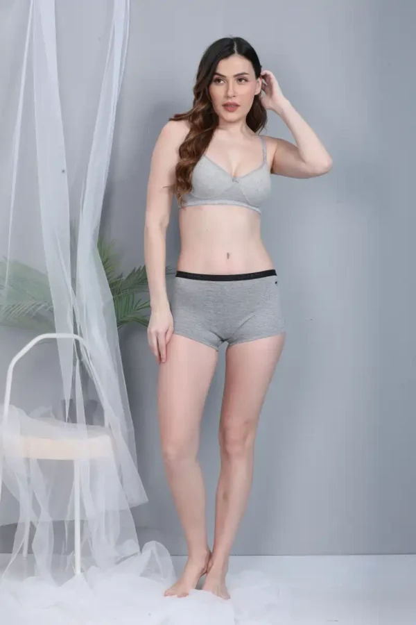 Women's Cotton Lycra Outer Elastic Boyleg Panty - Image 3
